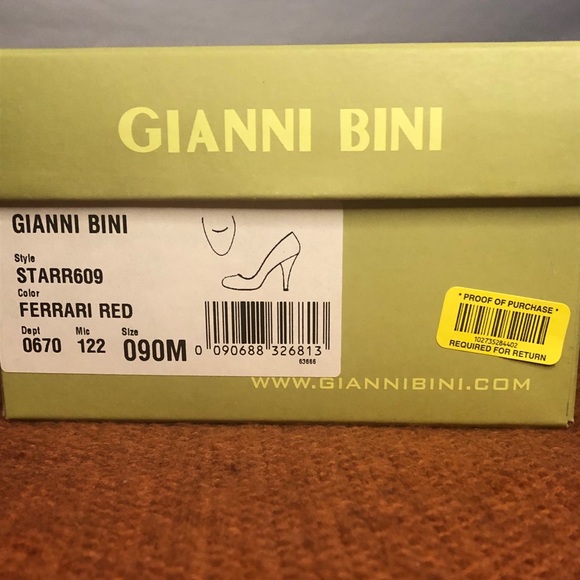 ♥️Gianni Bini Ferrari Red High Heels -Never Worn♥️ - Picture 3 of 14